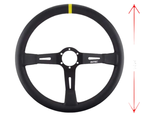 LTEC - 3 Spaaks Leer 65mm Diep - Steering Wheel