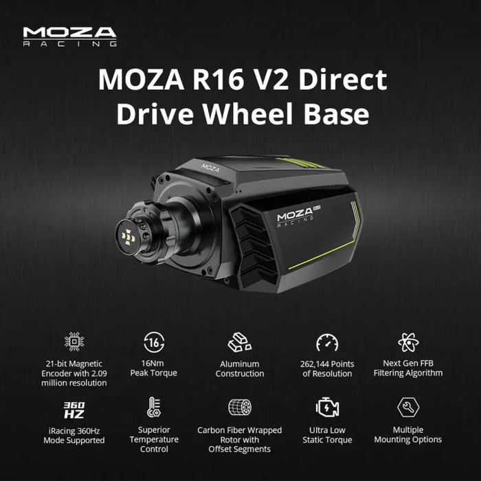 Moza Racing R16 Direct Drive Wheel Base - V2 - Direct Drive Wheel Base