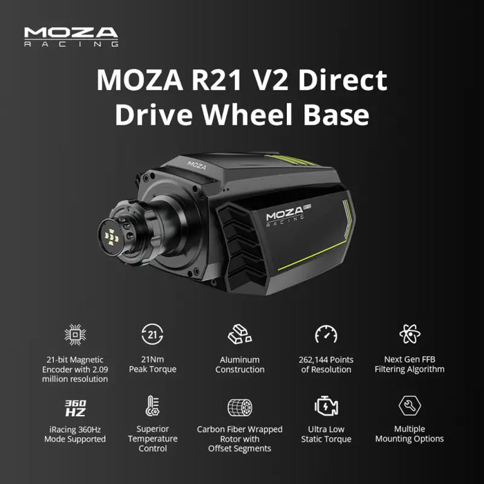Moza Racing R21 Direct Drive Wheel Base - V2 - Direct Drive Wheel Base