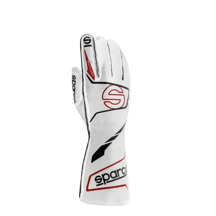 SPARCO FUTURA GLOVES - White / Black / 8 - Racing Gloves